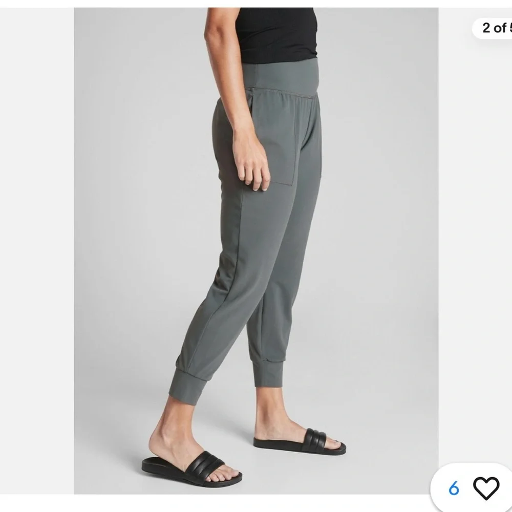 Athleta Salutation Sage/Gray Joggers with Banded Cuffs - Picture 2 of 9